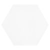 8" Hexagon | White - Matte | Parson Glazed Porcelain Tile