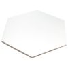 8" Hexagon | White - Matte | Parson Glazed Porcelain Tile