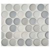 1" Penny Round | Graphite Blend - Matte| Glazed Porcelain Mosaic Tile