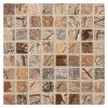 5/8" x 5/8" Square | Earth Storm Brown - Polished | Marble Mosaic Tile