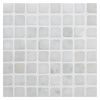 5/8" x 5/8" Square | White Carrara - Tumbled | Marble Mosaic Tile