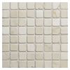 5/8" x 5/8" Square | Bianco Verdito - Tumbled | Marble Mosaic Tile
