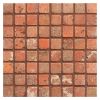 5/8" x 5/8" Square | Orion Red - Tumbled | Travertine Mosaic Tile