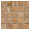 1" x 1" Square | Golden Antique - Tumbled | Travertine Mosaic Tile