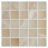 1" x 1" Square | Blanc De Vanille Premium - Polished | Onyx Mosaic Tile