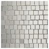 3/4" Staggered Roman Square Mosaic | Silver Mirror - Gloss | Stained Glass Collection