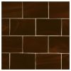 2" x 3" Brick Mosaic | Maiden Tortoise Brick - Gloss | Stained Glass Collection