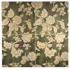 6" x 6" Chrysanthemum Pattern B Screen Printed Field Tile | Bluegrass & Champagne - Gloss | Tiepolo Tileworks Ceramic