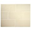 2" x 4" Field Tile | Bone - Satin Stained Crackle | Tiepolo Tileworks Ceramic