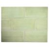 2" x 4" Field Tile | Leaf - Satin Stained Crackle | Tiepolo Tileworks Ceramic