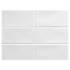 3" x 12" Field Tile | Nava White - Satin Crackle | Tierra Ceramic Collection