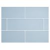 3" x 9" Tile | Wedvood Blue - Silk | Tohmai Glass Collection
