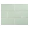3" x 6" Subway Tile | Sage Green - Crackle | Vermeere Ceramics