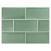 3" x 6" Subway Tile | Sage Green - Gloss | Vermeere Ceramics