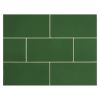 3" x 6" Subway Tile | Holly Green - Gloss | Vermeere Ceramics