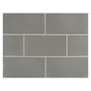 3" x 6" Subway Tile | Lt. Charcoal Grey - Gloss | Vermeere Ceramics