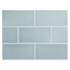 3" x 6" Subway Tile | Ice Blue - Crackle | Vermeere Ceramics