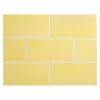 3" x 6" Subway Tile | Yellow - Crackle | Vermeere Ceramics