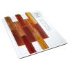 1" x 4" Brick Mosaic | Red - Natural | Zumi Structured Glass Collection