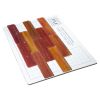 1" x 4" Brick Mosaic | Red - Silk | Zumi Structured Glass Collection