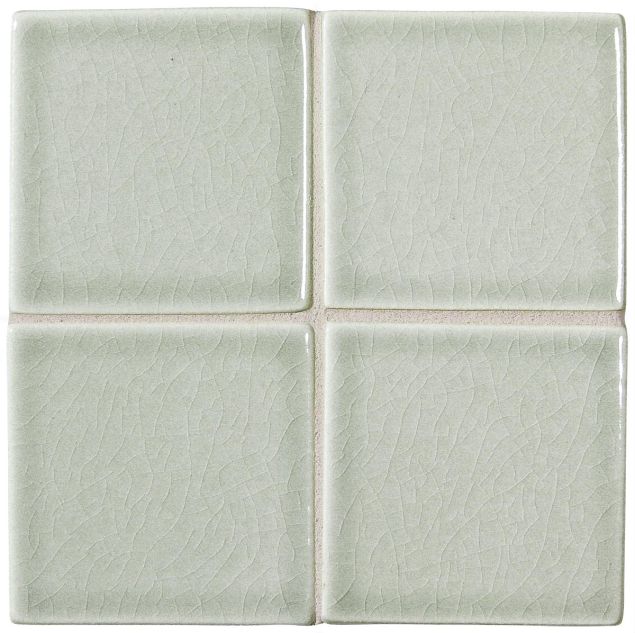 3" x 3" ceramic field tile in Clairmont color with a glossy crackle finish.