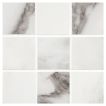 2" square porcelain mosaic in natural finished Arabescato color.