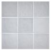 4-3/4" Square ceramic Zellige tile in Grey It Be with a gloss finish.