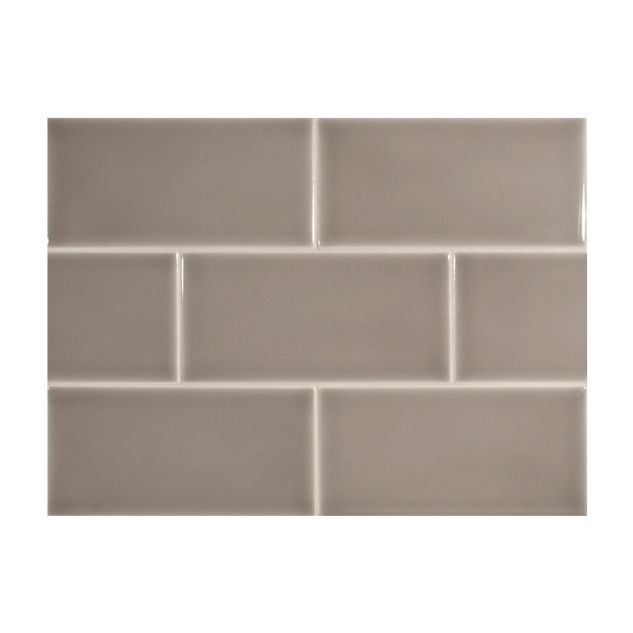 3" x 6" ceramic subway tile in Eucalys color with a gloss finish.