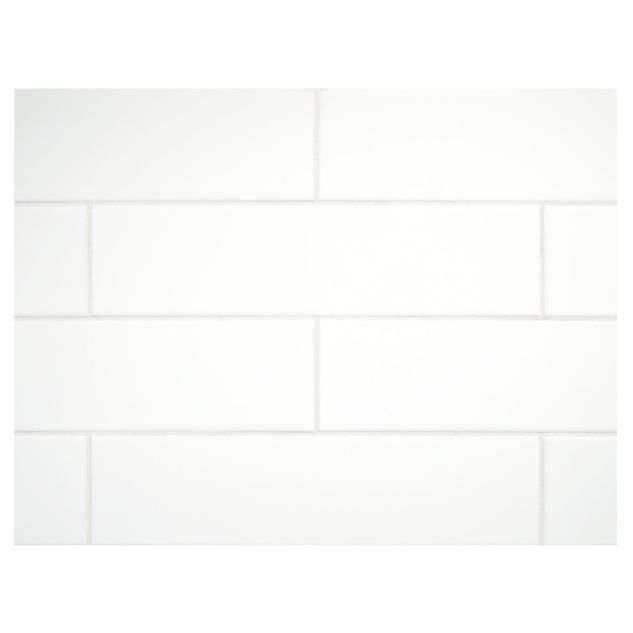 3" x 12" ceramic field tile in white with a gloss finish.