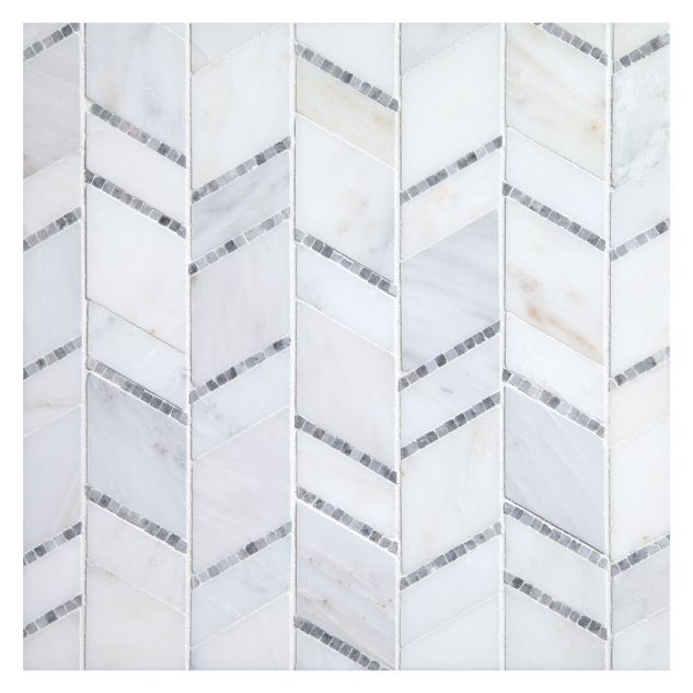 Allude-Cape Tivate mosaic in honed Arcello and polished Grey marble.