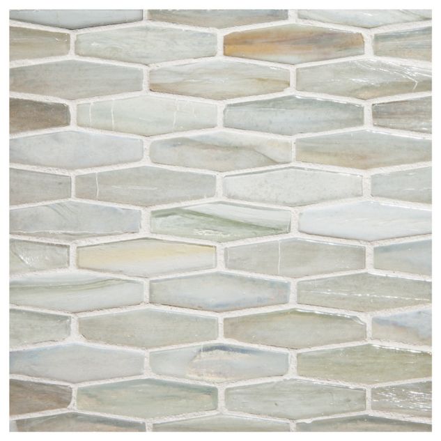 5/8" Cocktail glass mosaic in Bai color with a pearl finish.