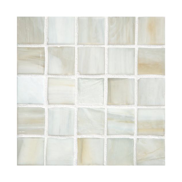 1" Square glass mosaic in Aslon color with a silk finish.
