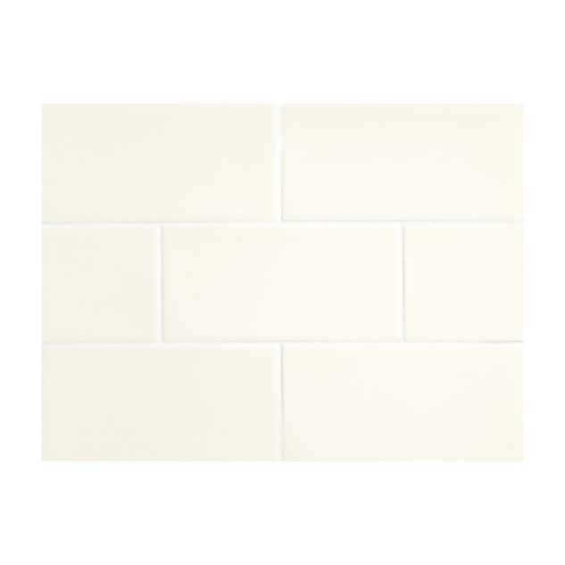 3" x 6" ceramic subway tile in Hamond color with a gloss finish.