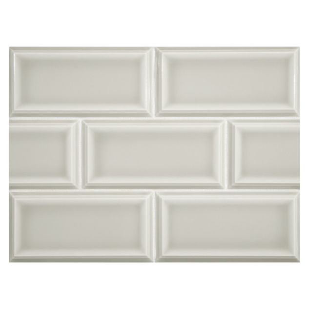 3" x 6" Cuadrado ceramic tile in Grey Rock color with a gloss finish.