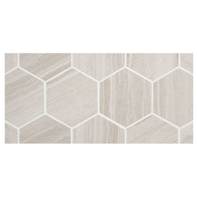 3-1/4" Hexagon porcelain mosaic tile in Malu color with a matte finish.