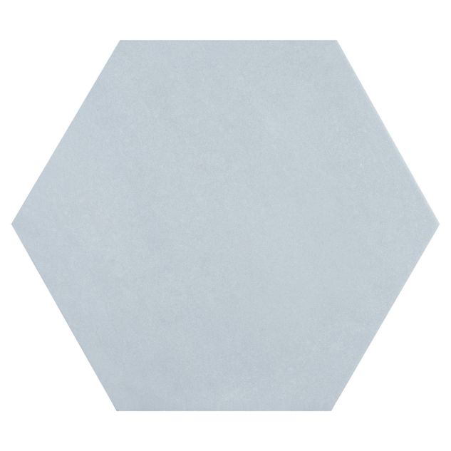 8" Hexagon porcelain tile in matte finished Azul Blue color.