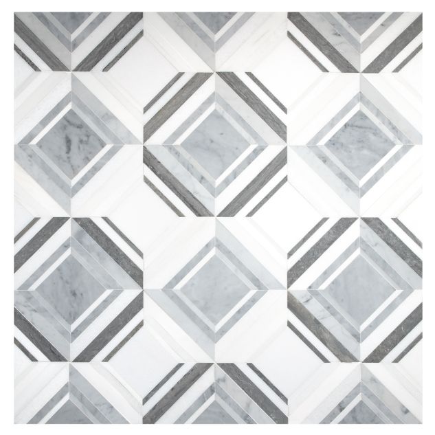 Bryant Park Blend mosaic pattern using premium marble cuts. 