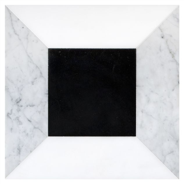 Delano Solid tile pattern in honed nero marquina