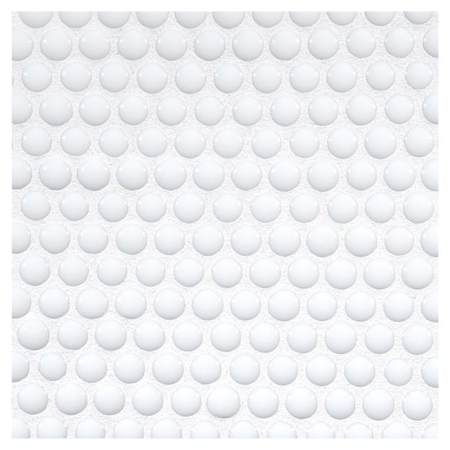Microdome glass mosaic in White with a gloss finish.