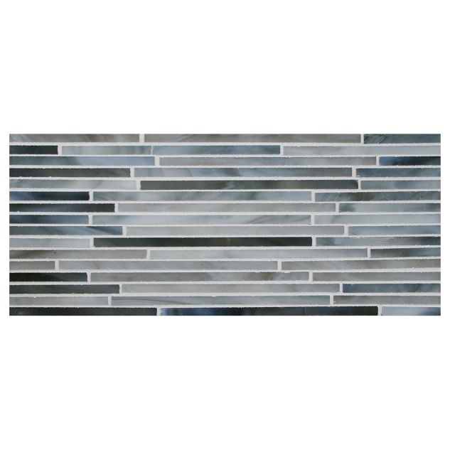 Stalks katami glass mosaic in Tourmaline color with a gloss finish.
