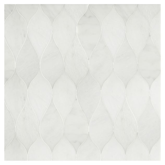 La Courbe Delicat Acanthe in White Blossom Ultra Premium honed marble.