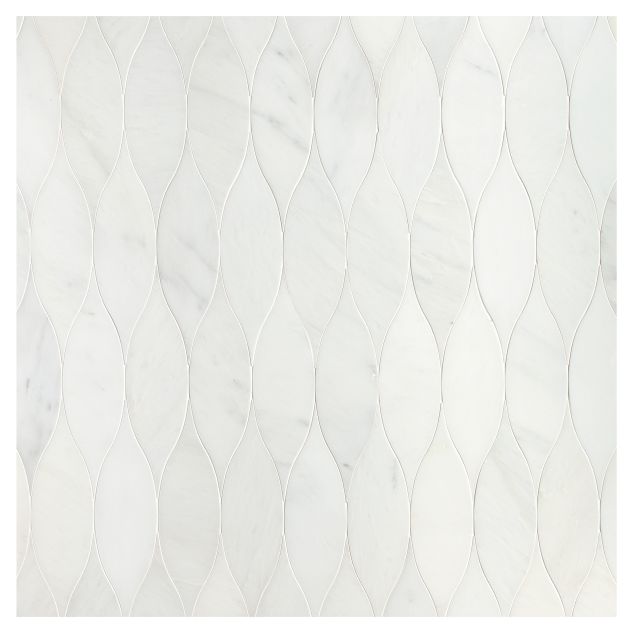 La Courbe Delicat Ambiance in White Blossom Ultra Premium honed marble.