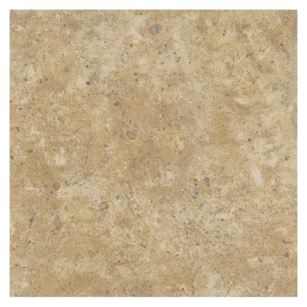 12" Square Tile in honed Corte Jaune limestone.