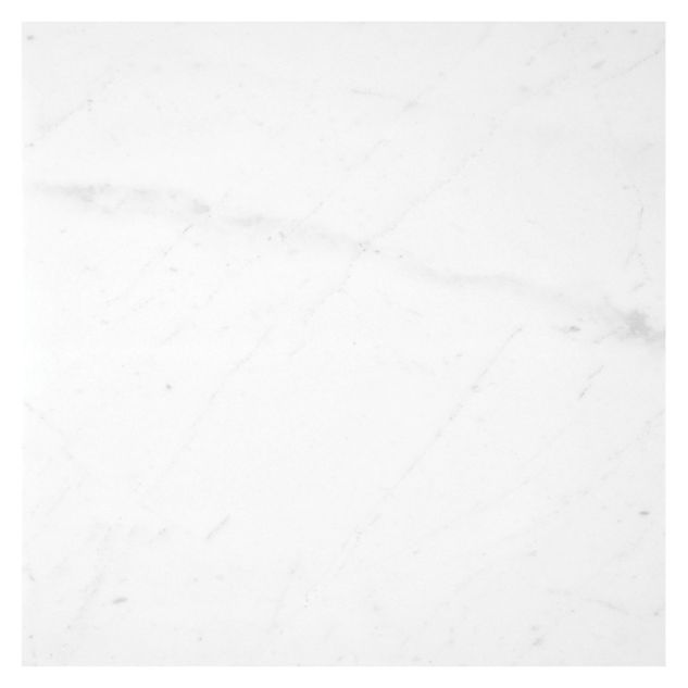 12" square tile in polished Troy White marble.