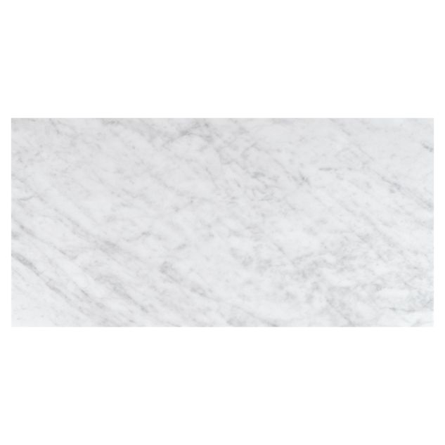 12" x 24" field tile in polished Carrara marble.