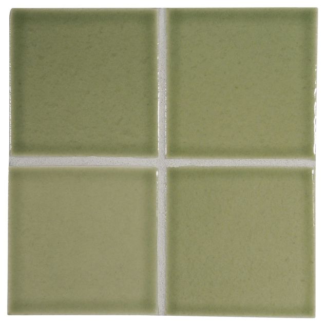 3" x 3" ceramic field tile in Celery color with a gloss finish.