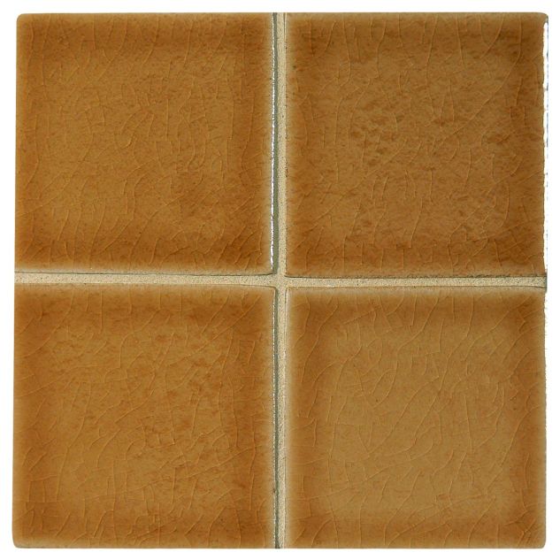 3" x 3" ceramic field tile in Dijon color with a gloss finish.