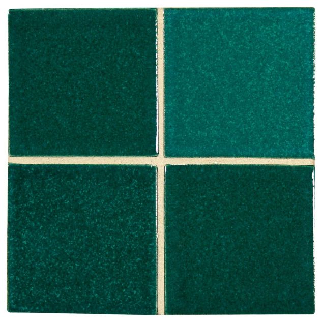 3" x 3" ceramic field tile in Emerald color with a gloss finish.
