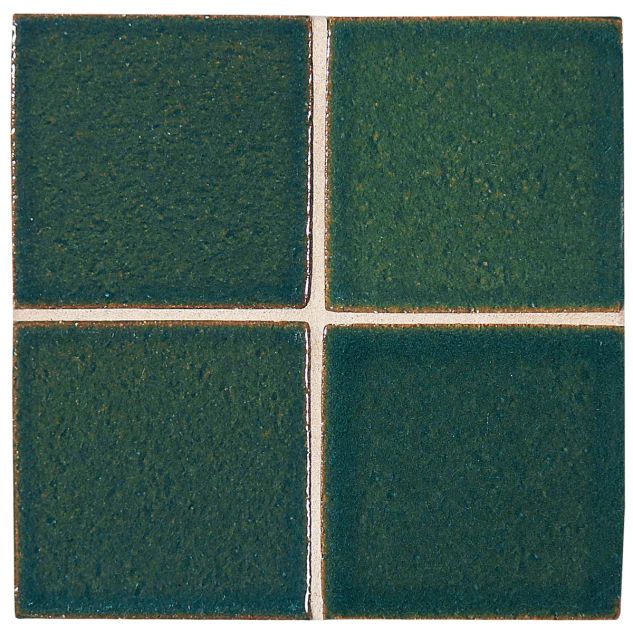 3" x 3" ceramic field tile in Forest color with a gloss finish.