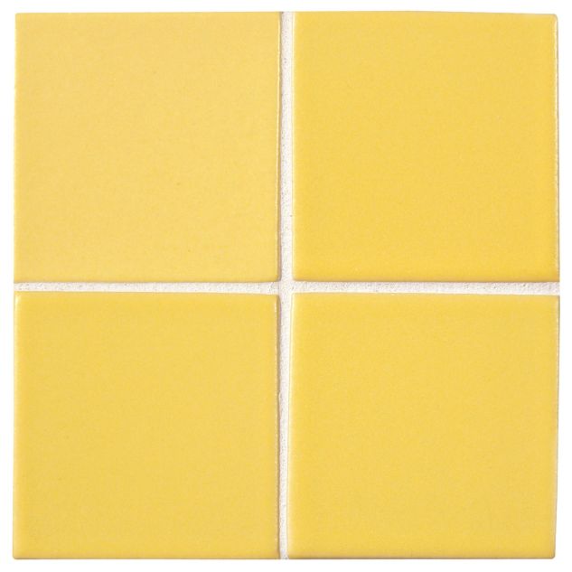 3" x 3" ceramic field tile in Lemon Cream color with a matte finish.